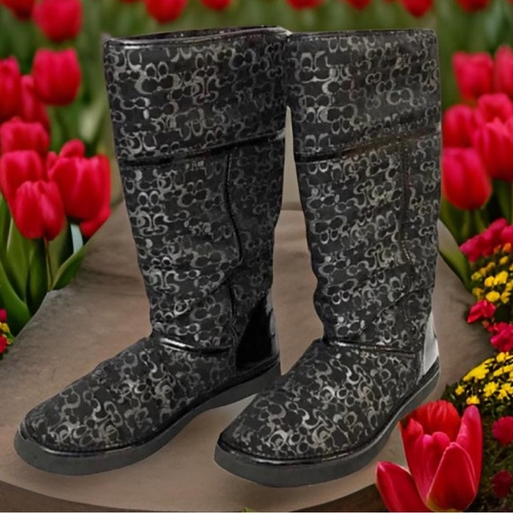 ✨Women’s Coach Black Nikole Midcalf Signature Boots - Picture 9 of 13